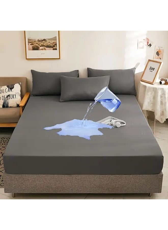 Deep Sky Blue Mattress Cover 78 74 Inches 360 Degree Fitted Sheet Quick Drying Moisture Wicking 3 Pack - Image 1